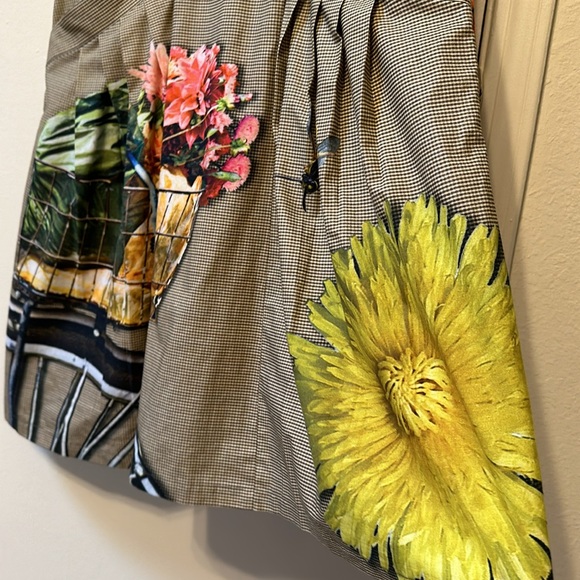 Pazuki London Size Small Bicycle Bee Flower Pleated Dress - Picture 3 of 14